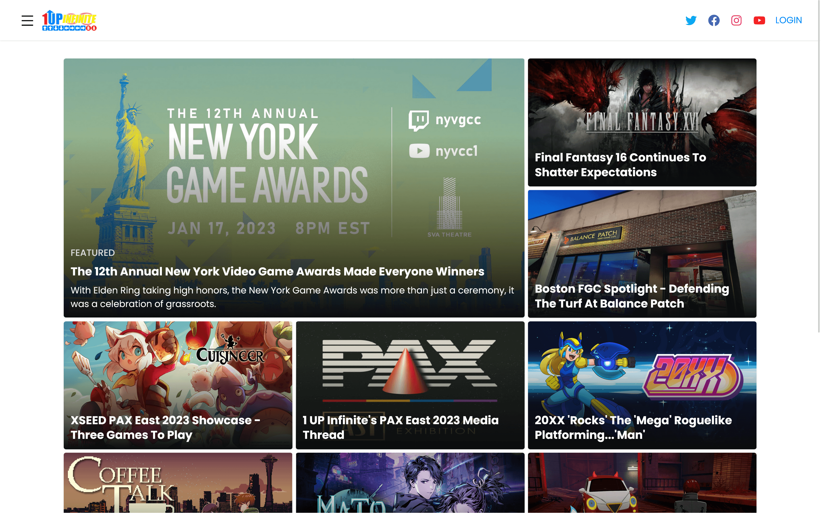 1 Up Infinite homepage